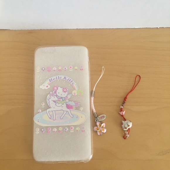 Hello Kitty Accessories - iPhone 6 Plus case with phone charms